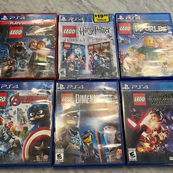 PS4 games,Lego Jurassic, Harry Potter, Worlds Avengers, Dimensions